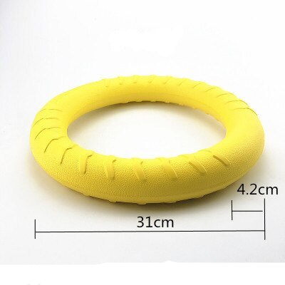 JMT-326922 Interactive EVA Rubber Dog Toy for Outdoor Play and Training - Frisbee & Pull Ring