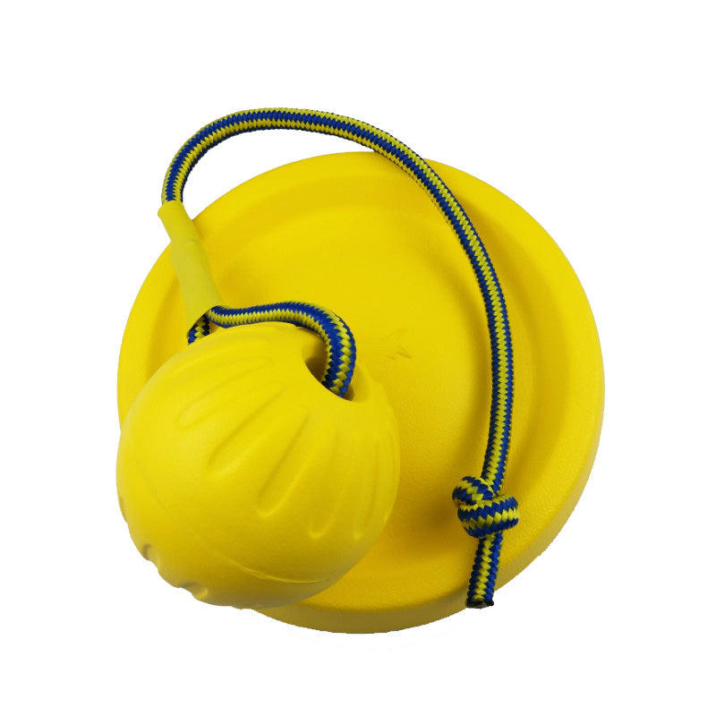 JMT-326922 Interactive EVA Rubber Dog Toy for Outdoor Play and Training - Frisbee & Pull Ring