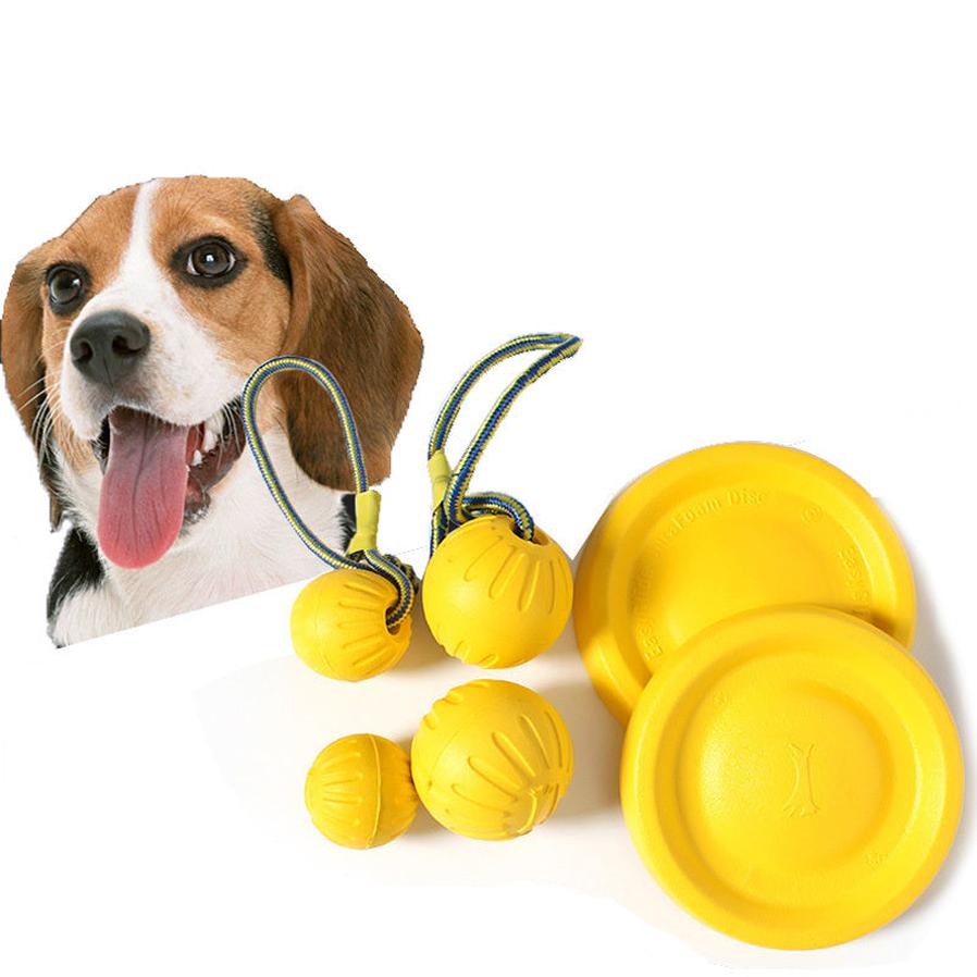 JMT-326922 Interactive EVA Rubber Dog Toy for Outdoor Play and Training - Frisbee & Pull Ring