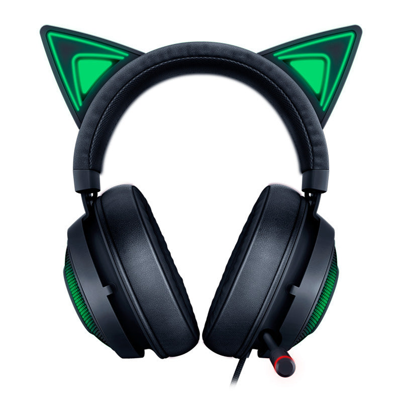 JMT-327114 Glowing Cat Ear Wired Headphones with Universal USB Connector