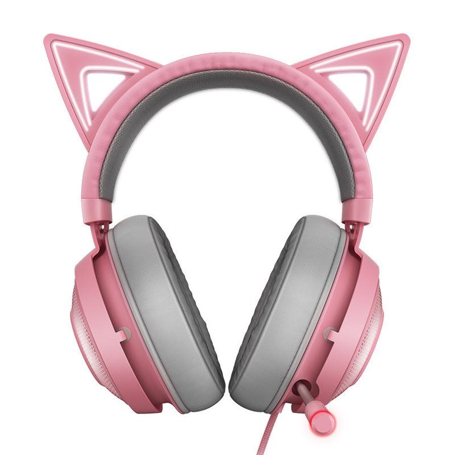 JMT-327114 Glowing Cat Ear Wired Headphones with Universal USB Connector