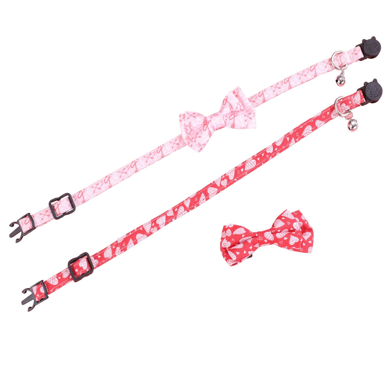 JMT-327434 Valentine's Day Pet Leash Bow Tie with Heart Pattern
