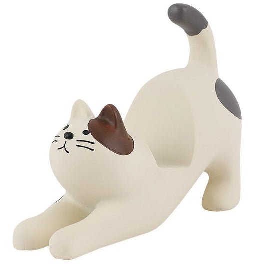 JMT-327626 Cat-Shaped Mobile Phone Holder for Desk and Car - Multifunctional Resin Stand