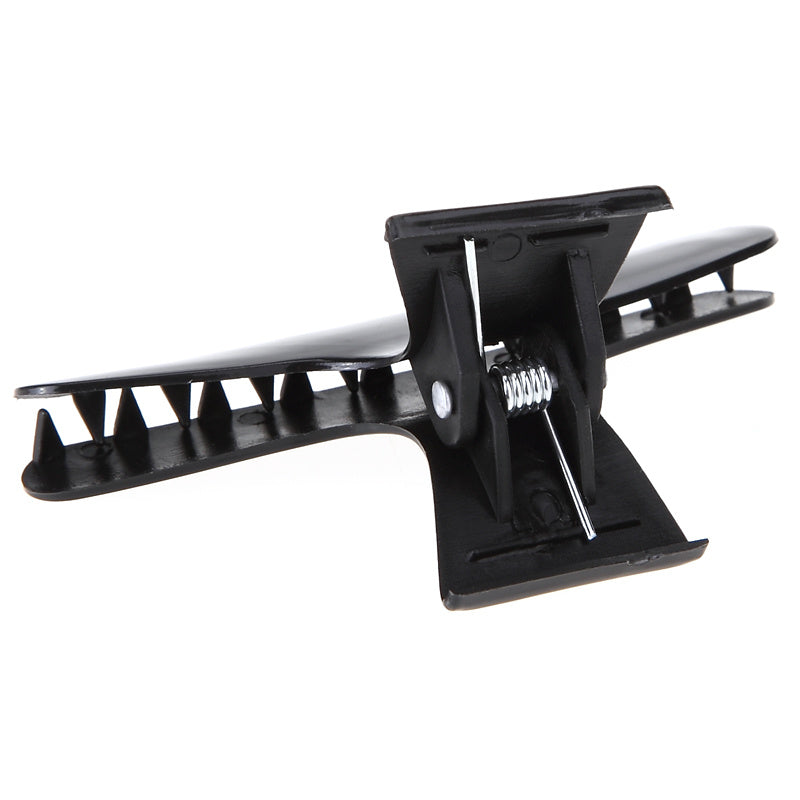 JMT-327754 Black Butterfly Hair Claw Clip - Durable Plastic for Secure Hair Hold - 8cm Length