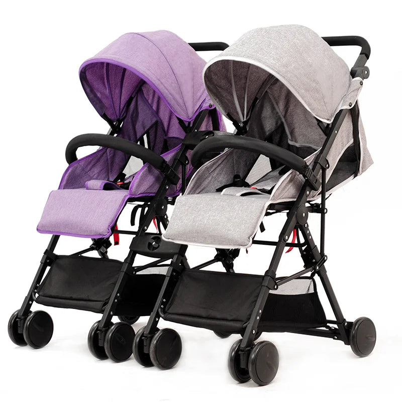 JMT-327882 Twin Baby Trolley - Compact Folding Stroller for Twins, Model 806F1