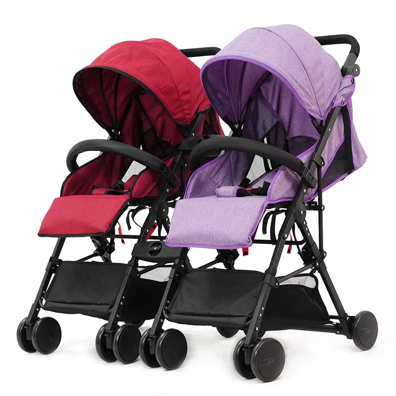 JMT-327882 Twin Baby Trolley - Compact Folding Stroller for Twins, Model 806F1