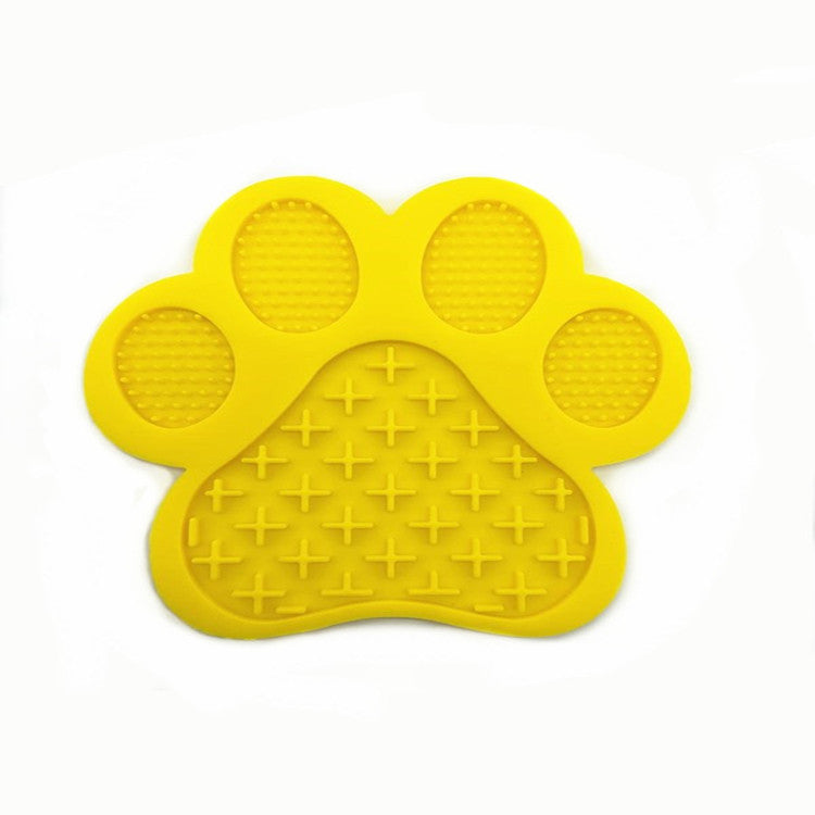 JMT-327946 Silicone Dog Footprint Shape Licking Pad - Food-Grade, BPA-Free, 180x180mm, Multiple Colors Available