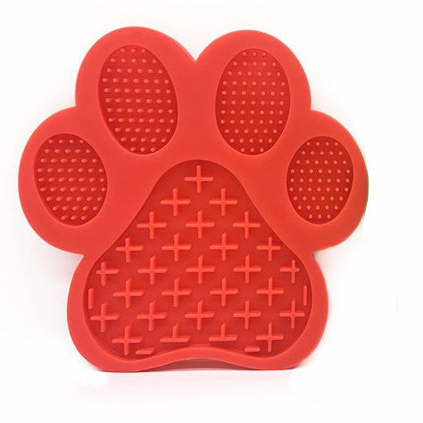 JMT-327946 Silicone Dog Footprint Shape Licking Pad - Food-Grade, BPA-Free, 180x180mm, Multiple Colors Available