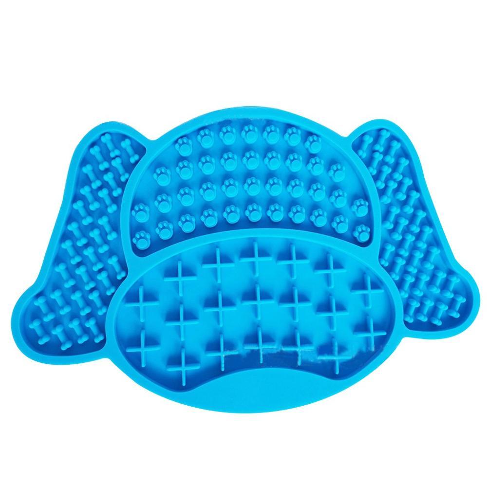 JMT-327946 Silicone Dog Footprint Shape Licking Pad - Food-Grade, BPA-Free, 180x180mm, Multiple Colors Available