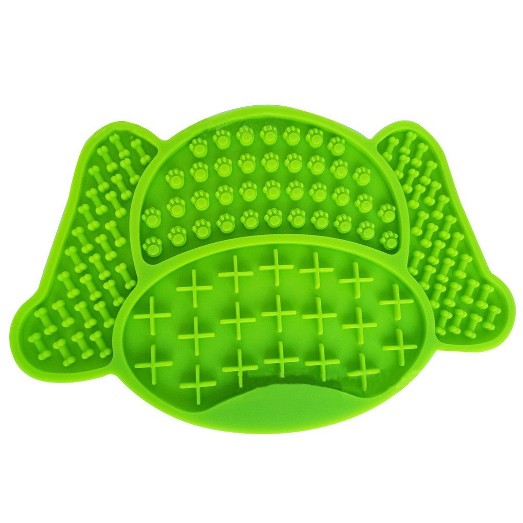 JMT-327946 Silicone Dog Footprint Shape Licking Pad - Food-Grade, BPA-Free, 180x180mm, Multiple Colors Available