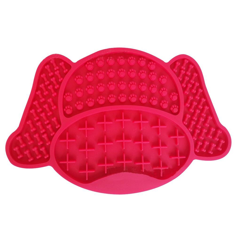 JMT-327946 Silicone Dog Footprint Shape Licking Pad - Food-Grade, BPA-Free, 180x180mm, Multiple Colors Available