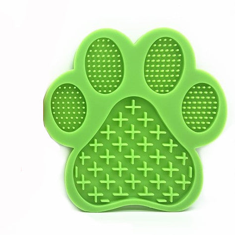JMT-327946 Silicone Dog Footprint Shape Licking Pad - Food-Grade, BPA-Free, 180x180mm, Multiple Colors Available
