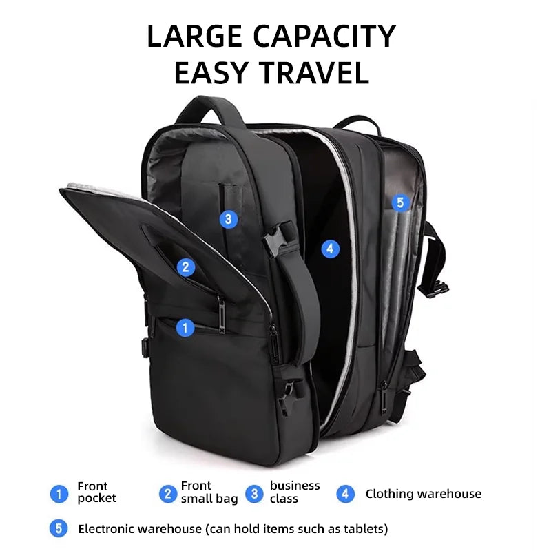 JMT-327946 Waterproof 17-Inch Laptop Backpack with Custom Logo Space and Multiple Compartments