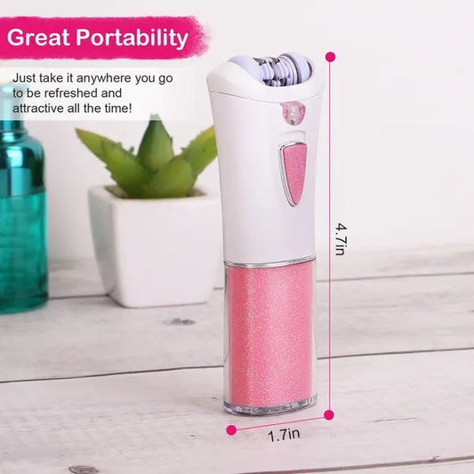JMT-328010 Cordless Women's Epilator with LED Light and 9 Tweezers for Body and Facial Hair Removal