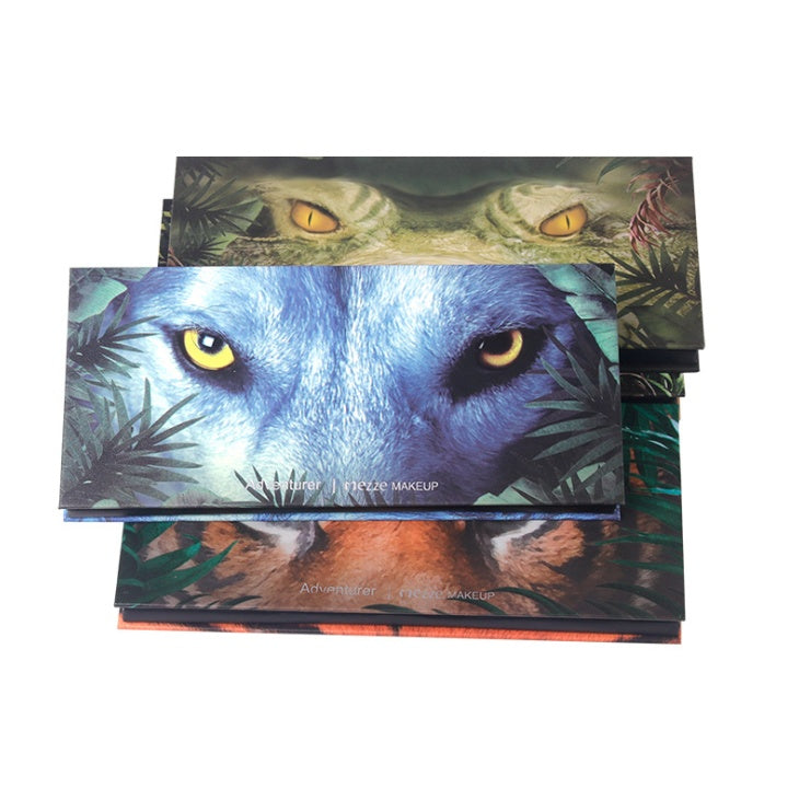 JMT-328202 Explorer Eyeshadow Palette - 12 Color Animal-Themed Shades: Piglet, Tiger, Crocodile, Ice Wolf