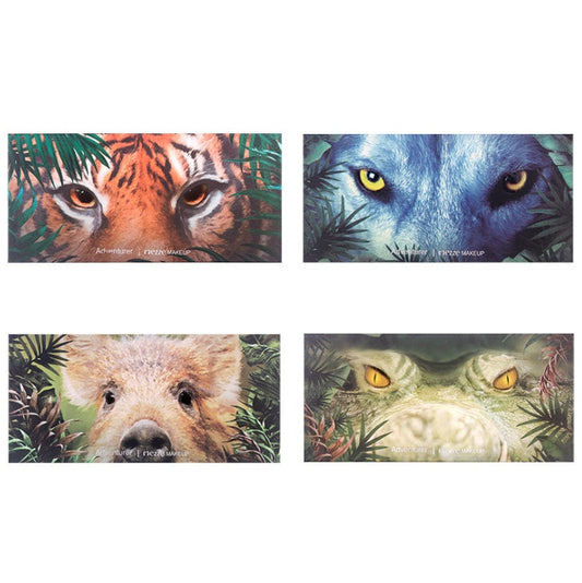 JMT-328202 Explorer Eyeshadow Palette - 12 Color Animal-Themed Shades: Piglet, Tiger, Crocodile, Ice Wolf