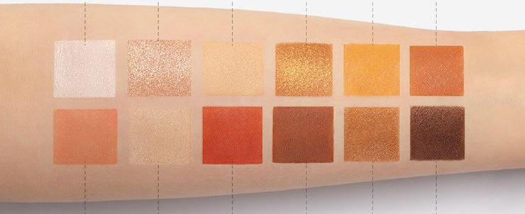 JMT-328202 Explorer Eyeshadow Palette - 12 Color Animal-Themed Shades: Piglet, Tiger, Crocodile, Ice Wolf