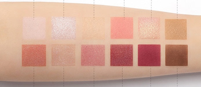 JMT-328202 Explorer Eyeshadow Palette - 12 Color Animal-Themed Shades: Piglet, Tiger, Crocodile, Ice Wolf