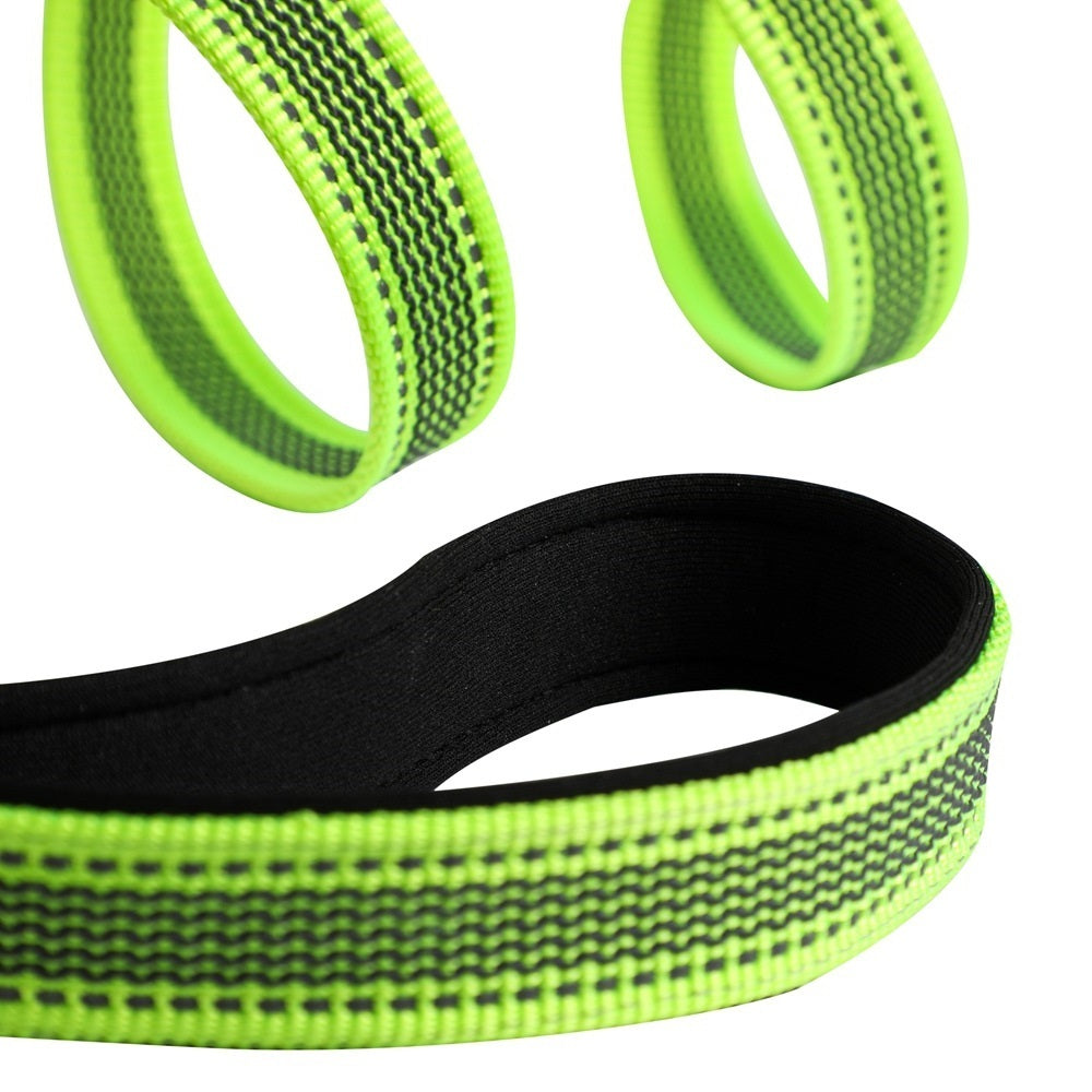 JMT-328266 Reflective Nylon Non-Slip Pet Traction Rope in Orange and Green - Available in Multiple Lengths