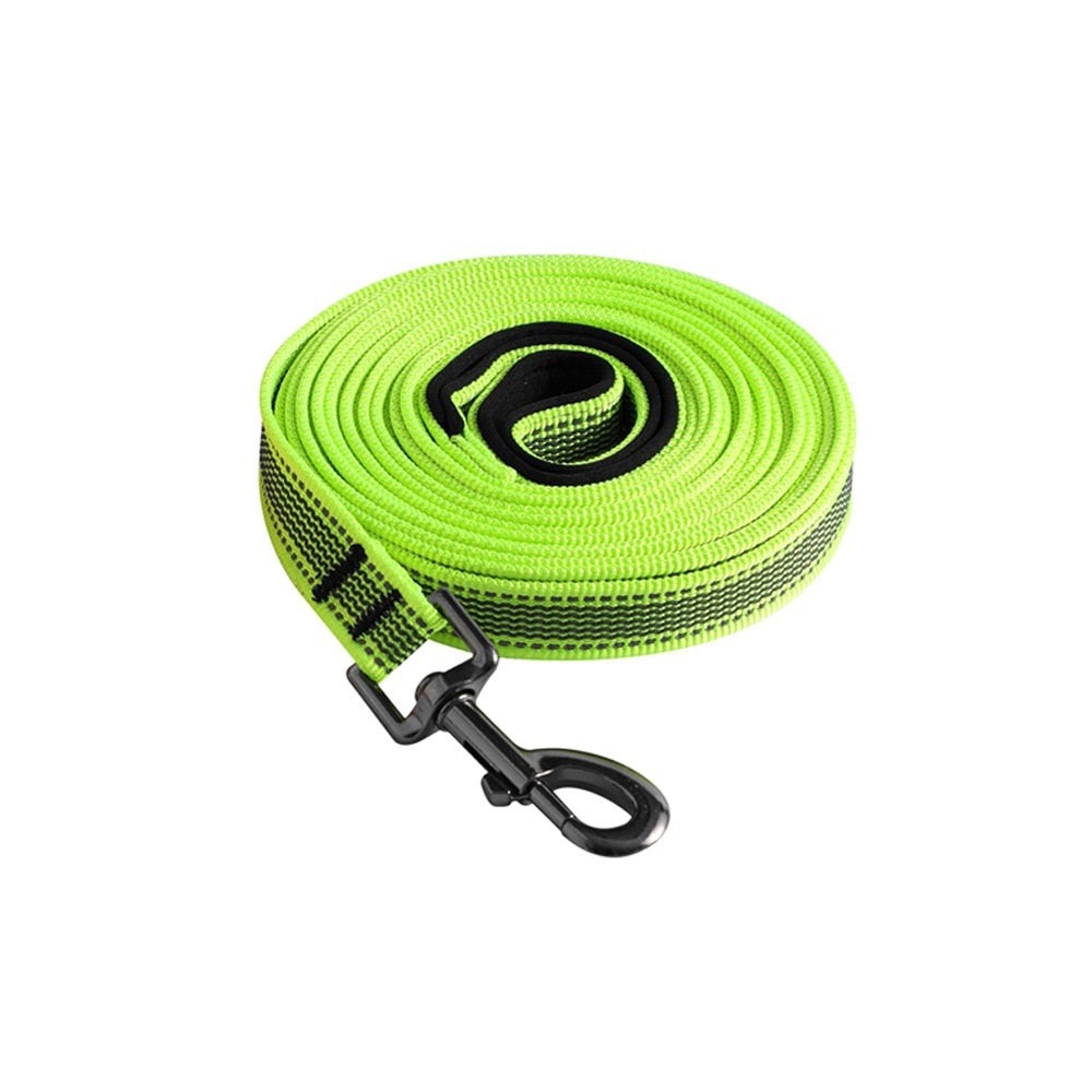 JMT-328266 Reflective Nylon Non-Slip Pet Traction Rope in Orange and Green - Available in Multiple Lengths