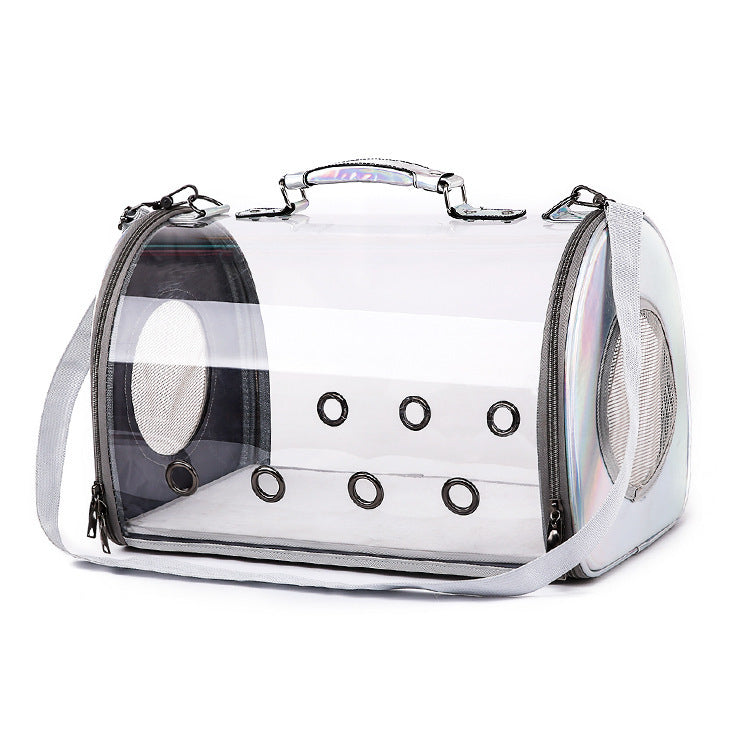 JMT-329418 Transparent Pet Carrier with Travel-Friendly Design