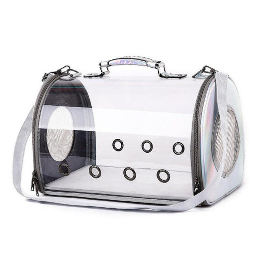 JMT-329418 Transparent Pet Carrier with Travel-Friendly Design