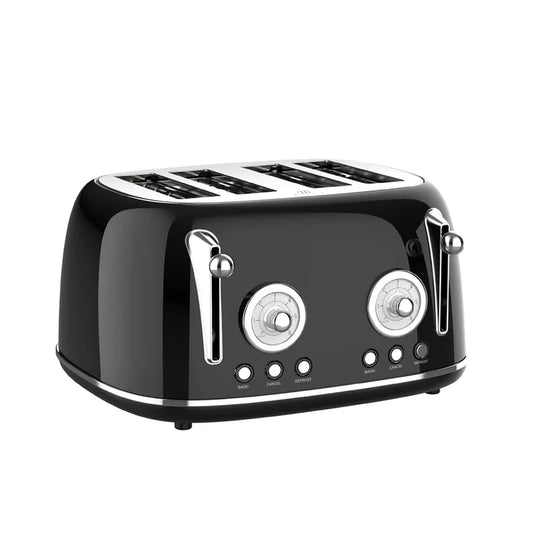 JMT-329738 4-Slice Retro Toaster with Defrost and Reheat Function for Household Use