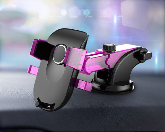 JMT-329930 Universal Suction Cup Mobile Phone Holder for Devices Under 6 Inches - Purple & Black