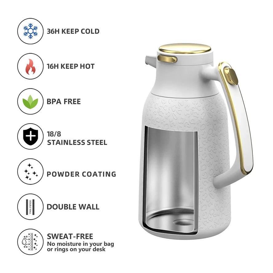 JMT-330186 Custom Insulated Double Wall Stainless Steel Vacuum Coffee and Tea Carafe