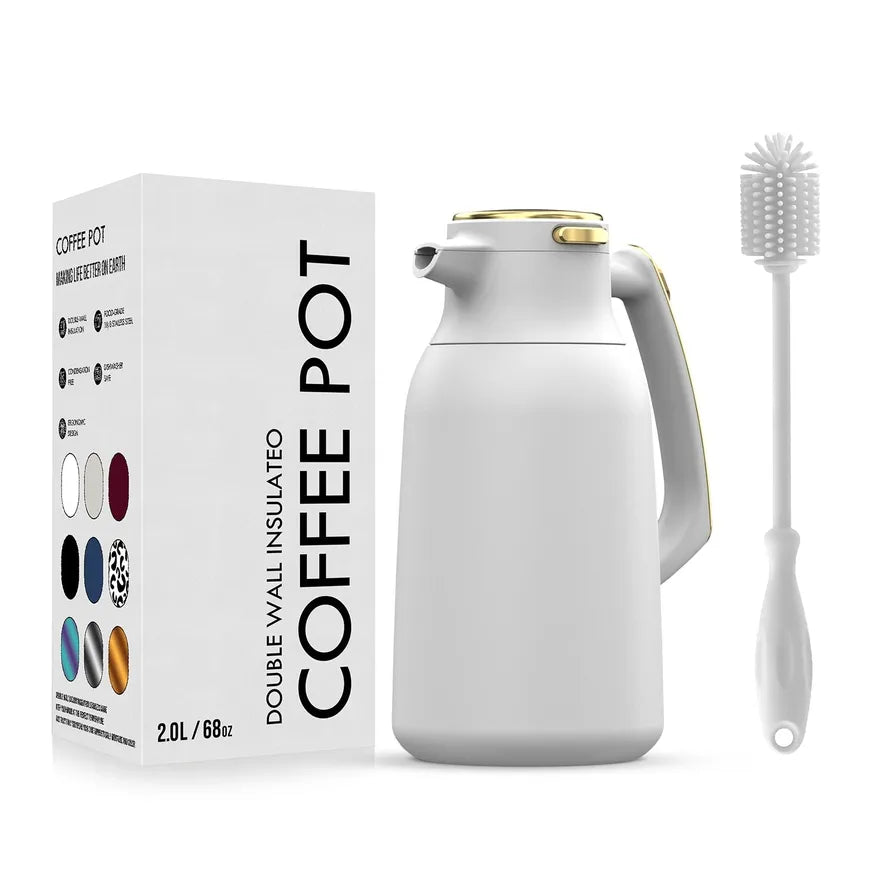 JMT-330186 Custom Insulated Double Wall Stainless Steel Vacuum Coffee and Tea Carafe