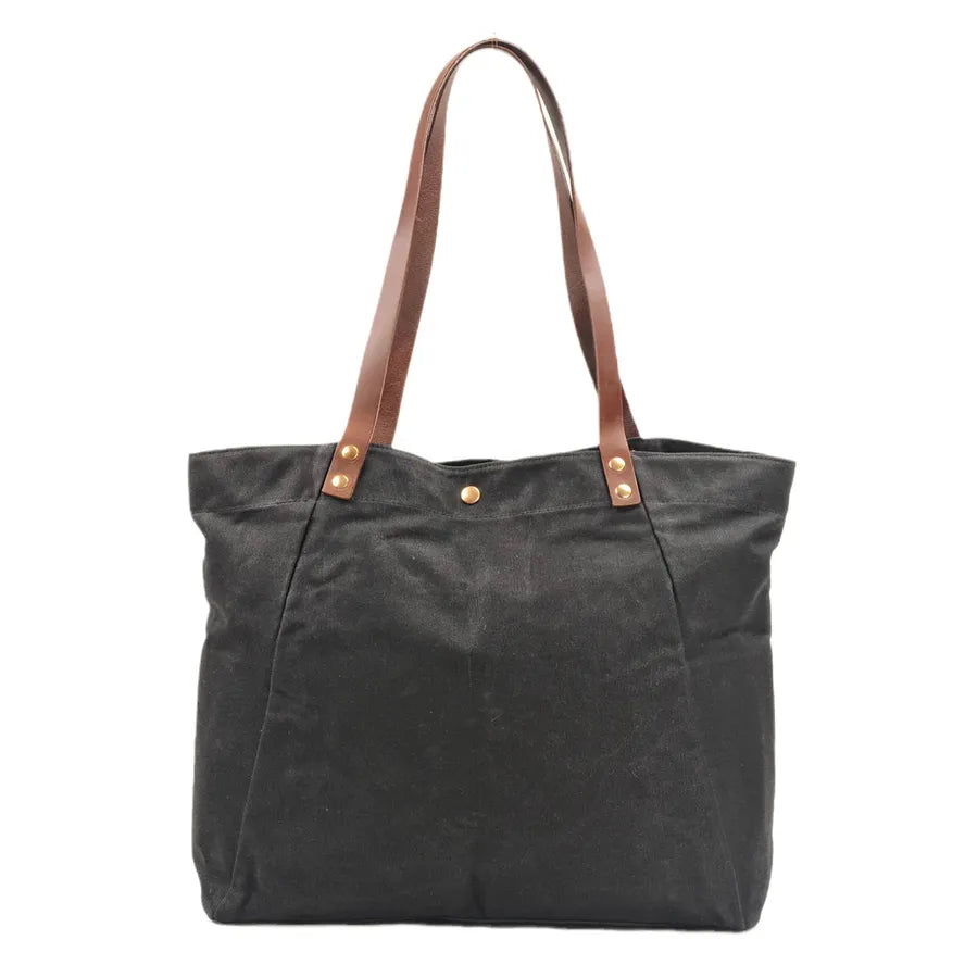 JMT-330762 Casual Unisex Shoulder Bag in Durable Waxed Canvas and Leather - Available in Multiple Colours