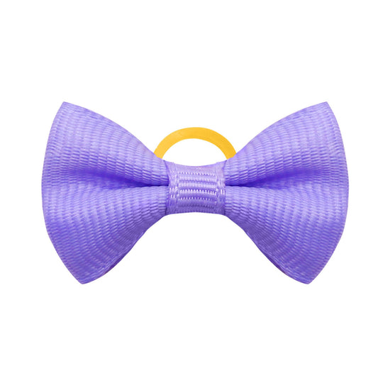JMT-330890 Solid Color Pet Hair Bows - Macaron Style Rubber Bands for Dogs and Cats (50pcs)