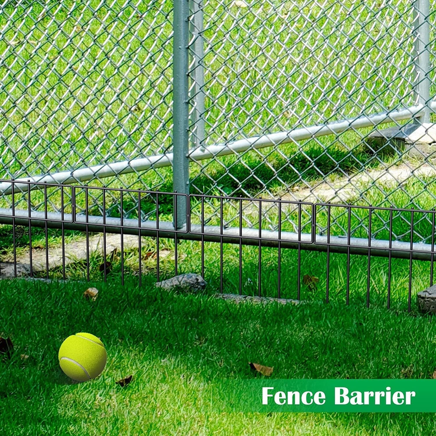 JMT-331082 Metal Outdoor Garden Animal Barrier Fence - 5 Pack Steel Wire, 33 x 43 x 0.35 in, 503g