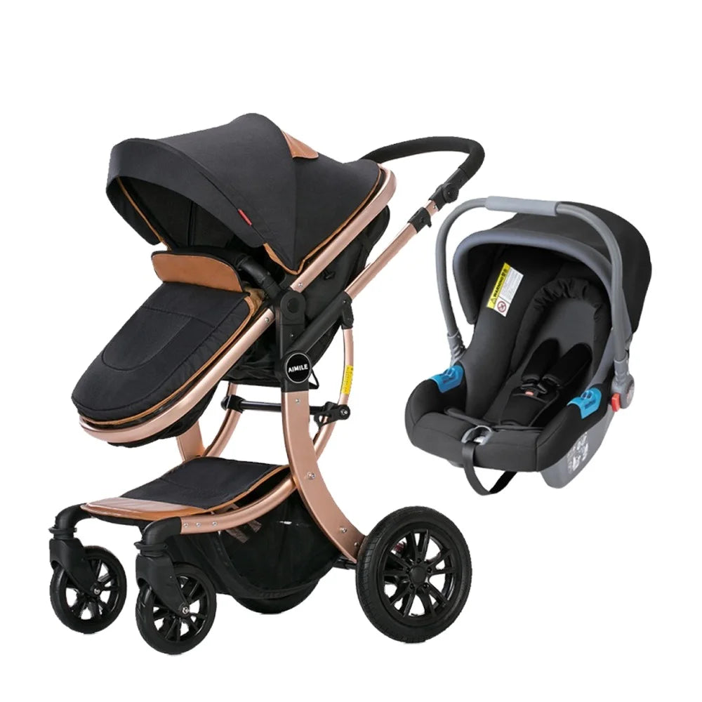 JMT-331402 3-in-1 Convertible Baby Stroller with 360-Degree Rotate Function for Newborns