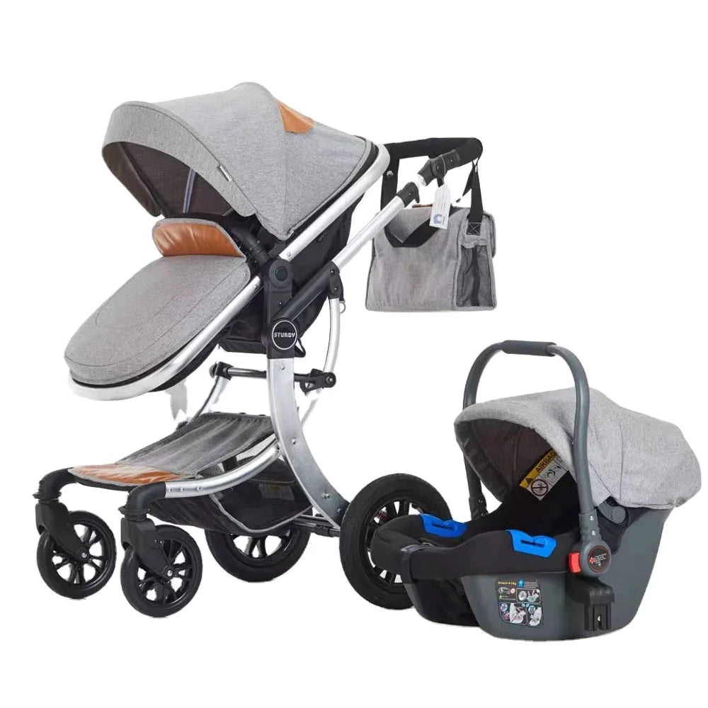 JMT-331402 3-in-1 Convertible Baby Stroller with 360-Degree Rotate Function for Newborns