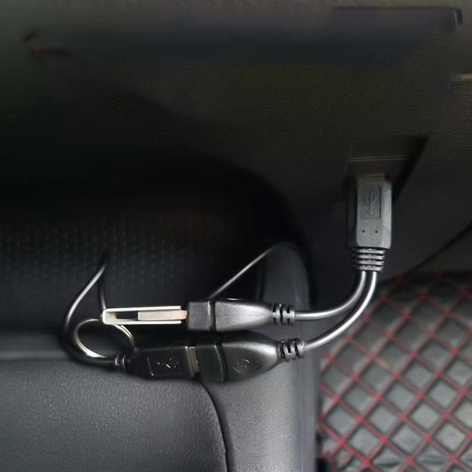 JMT-331402 Mounted USB Data and Charging Cable Extension Adapter - 15cm Length, Flame Retardant Design