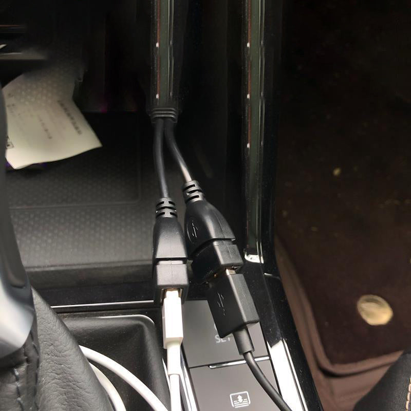 JMT-331402 Mounted USB Data and Charging Cable Extension Adapter - 15cm Length, Flame Retardant Design
