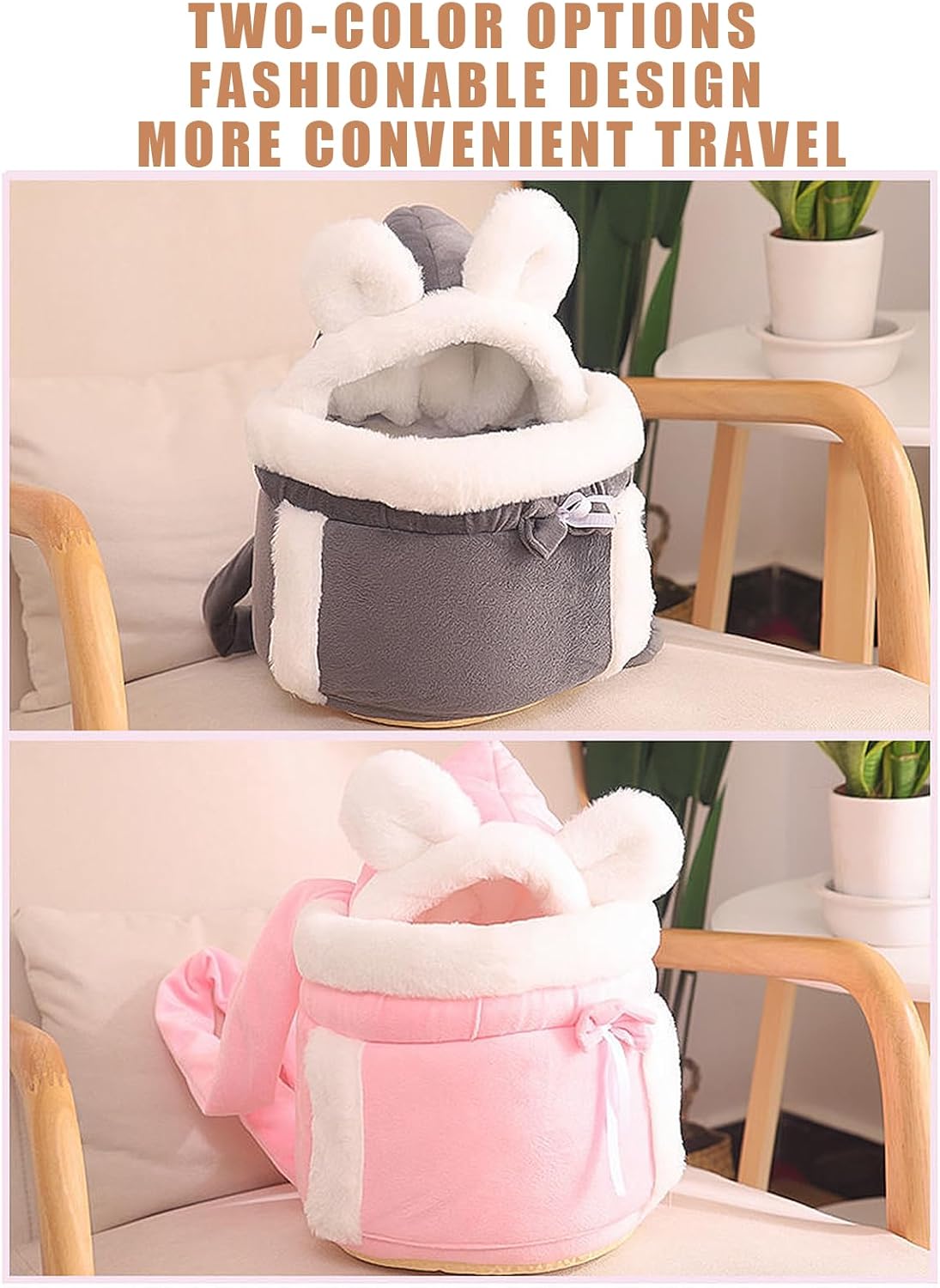 JMT-331466 Cozy Cat & Dog Carrier Backpack with Double Pockets for Travel and Comfort