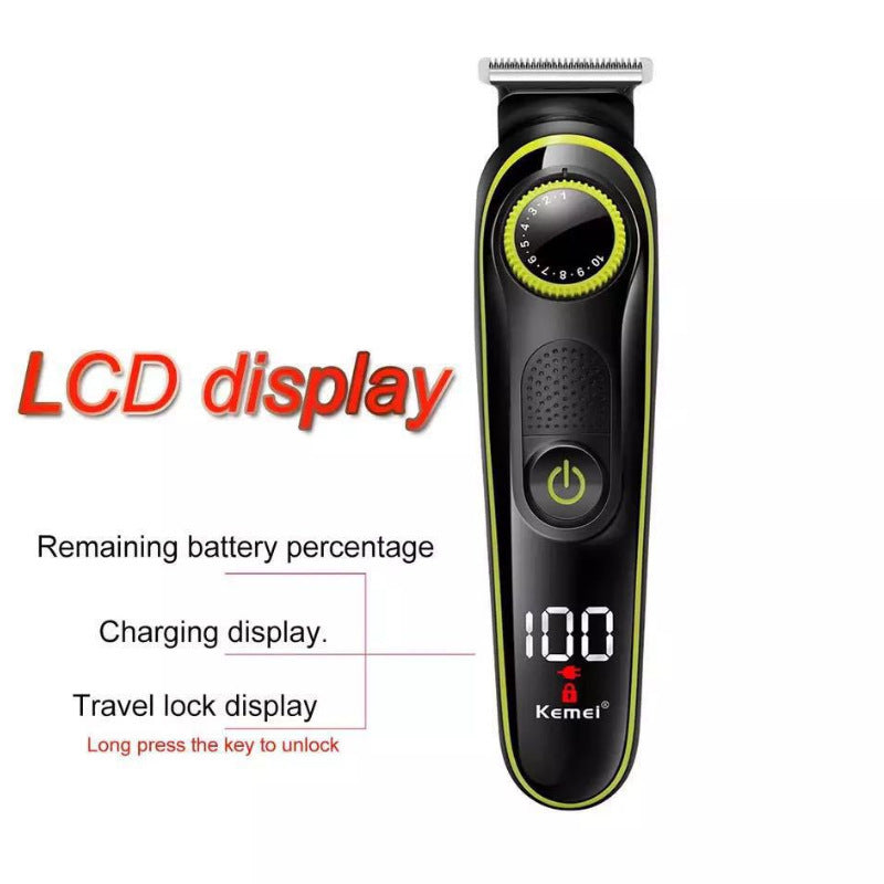 JMT-331466 Rechargeable 5-in-1 Household Electric Clippers with Multi-Cutter Heads and Accessories