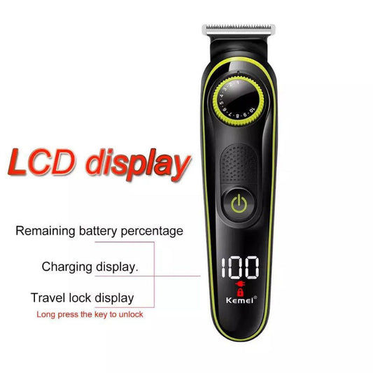 JMT-331466 Rechargeable 5-in-1 Household Electric Clippers with Multi-Cutter Heads and Accessories