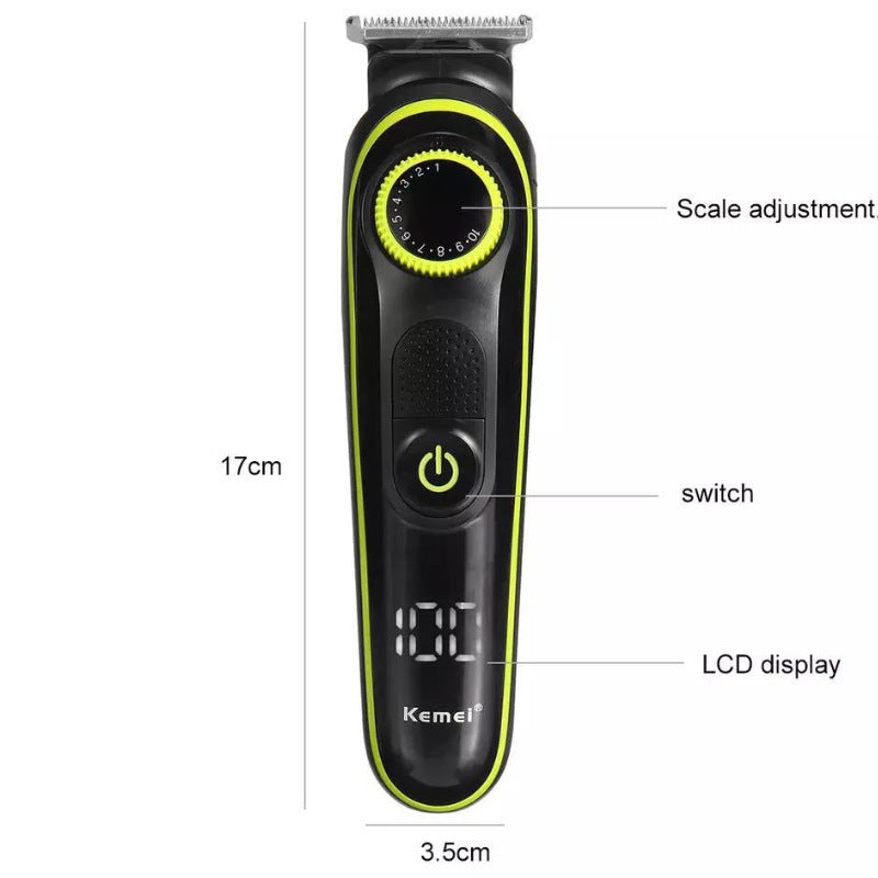 JMT-331466 Rechargeable 5-in-1 Household Electric Clippers with Multi-Cutter Heads and Accessories