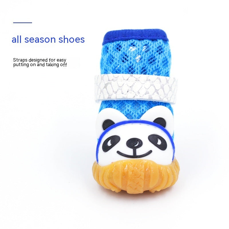 JMT-331850 Breathable Mesh Dog Shoes - Soft and Stylish Footwear for Small to Medium Dogs - Available in Red, Blue, and Pink