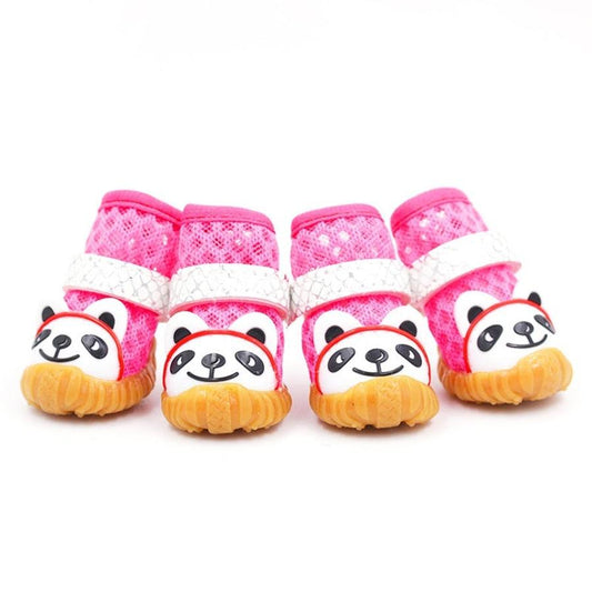 JMT-331850 Breathable Mesh Dog Shoes - Soft and Stylish Footwear for Small to Medium Dogs - Available in Red, Blue, and Pink