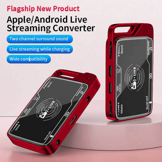 JMT-332042 USB Live Broadcast Sound Card for iPhone and Android - Streaming Audio Interface