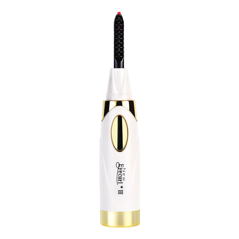 JMT-332490 Portable USB Charging Electric Eyelash Curler - Compact Black & White Design