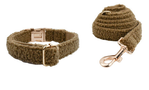 JMT-332554 Pet Necklet Set with Collar, Leash, Bow, and Vest - Brown 3-Piece and 4-Piece Options Available