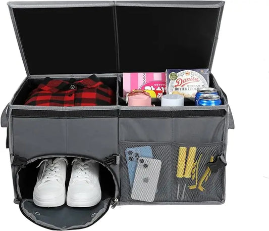 JMT-333002 Portable Folding Car Storage Box and Garden Trunk Organizer - Space-Saving Solution for Your Vehicle