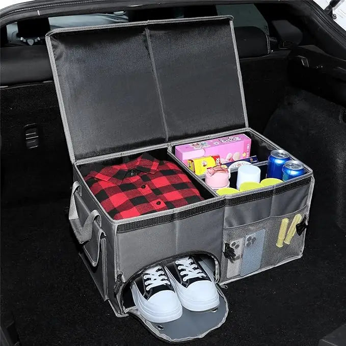 JMT-333002 Portable Folding Car Storage Box and Garden Trunk Organizer - Space-Saving Solution for Your Vehicle