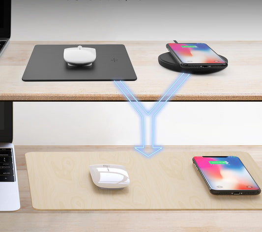 JMT-333066 Wireless Charging Mouse Pad for Fast Charging Compatible with Android and Apple Devices