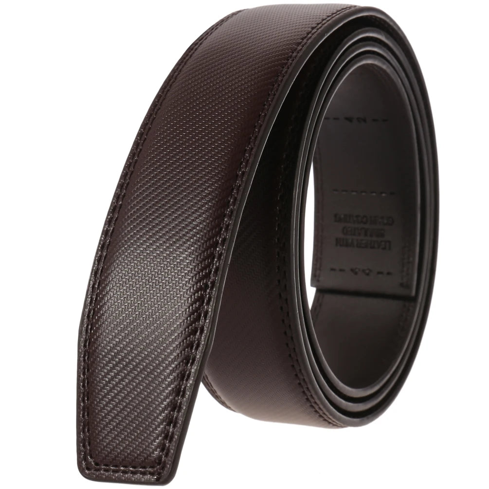 JMT-333130 Men's Casual 3.5cm Automatic Belt - LY35-3311 Adjustable Leather Style Belt